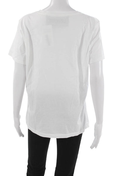 Libertine Unisex Basic White Cotton Crew Neck T-Shirt Short Sleeve Size M