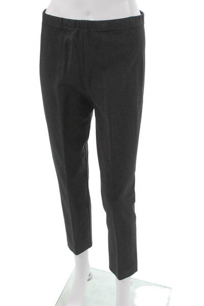 Donna Karan Women Ankle Leggings Gray Viscose Pull On Size M