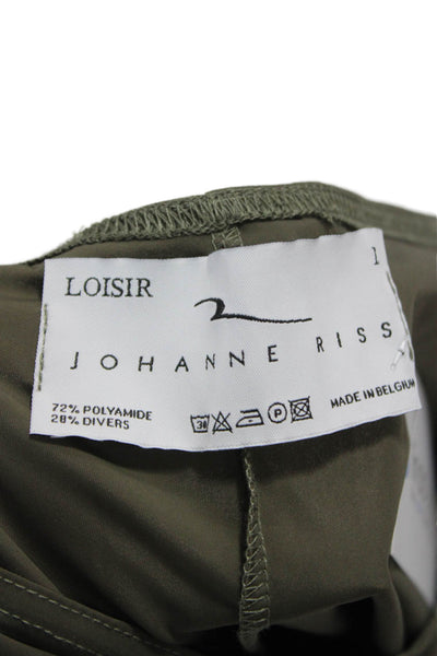 Johanne Riss Womens Ankle Leggings Green Polyamide Size L