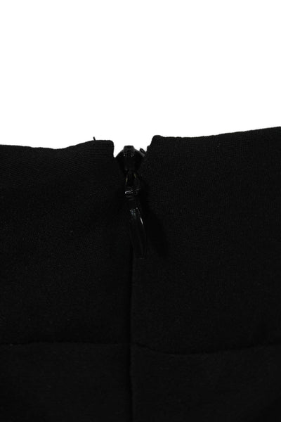 Monique Lhuillier Womens V-Neck Sleeveless Black Long Dress Polyester Size 14