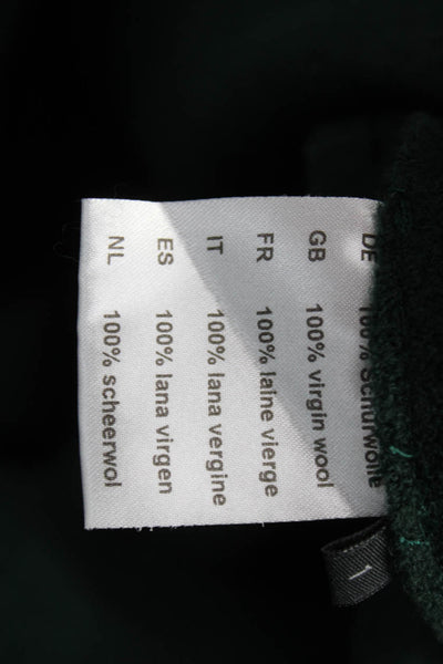 Elemente Clemente Womens Sweater Dress Green Wool Square Neck 3/4 Sleeve Size 1