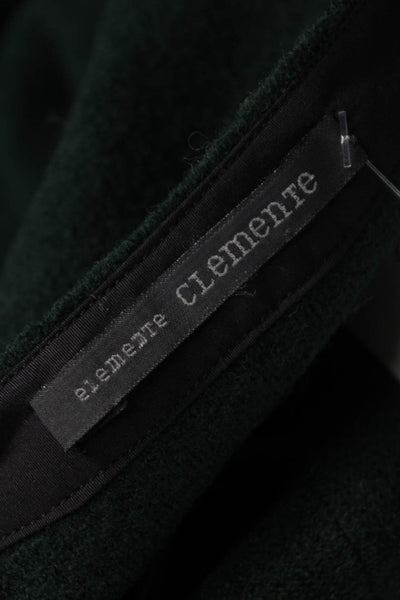 Elemente Clemente Womens Sweater Dress Green Wool Square Neck 3/4 Sleeve Size 1