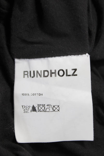 Rundholz Black Label Women Basic T-Shirt Dress Gray Cotton Long Sleeve Size S