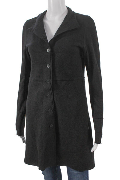 Elemente Clemente Womens Black 100% Virgin Wool Jacket Button Size 0