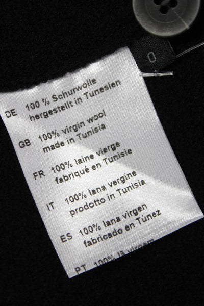 Elemente Clemente Womens Black 100% Virgin Wool Jacket Button Size 0