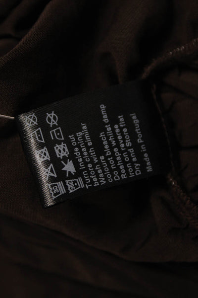 Me + Em Womens Basic Off Shoulder Lyocell Blouse Brown Size 0