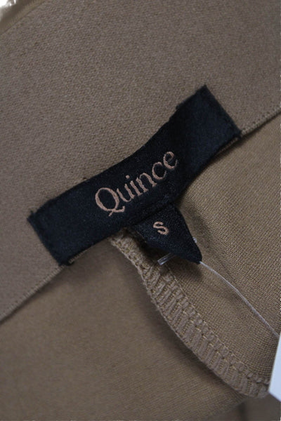 Quince Womens Ankle Leggings Brown Polyester Blend Size S