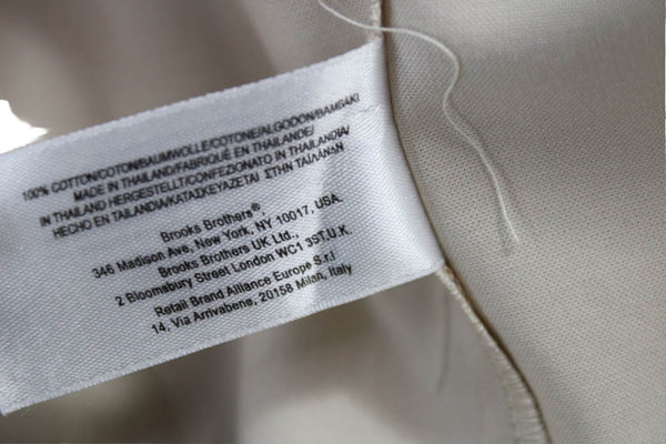 346 Brooks Brothers Womens Shirt Dress Beige Cotton Collared Short Sleeve Size 2