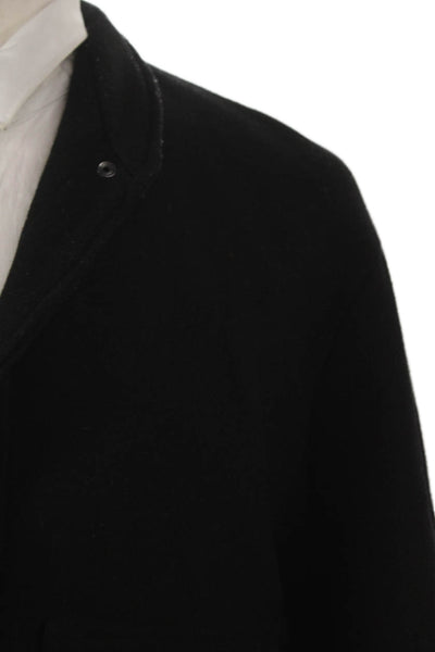 Zara Women Bomber Jacket Black Polyester Snap Long Sleeve Fall Size S