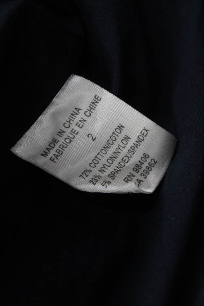 Theory Women Black Shirt Dress Collared Button Long Sleeve Knee Length Size 2