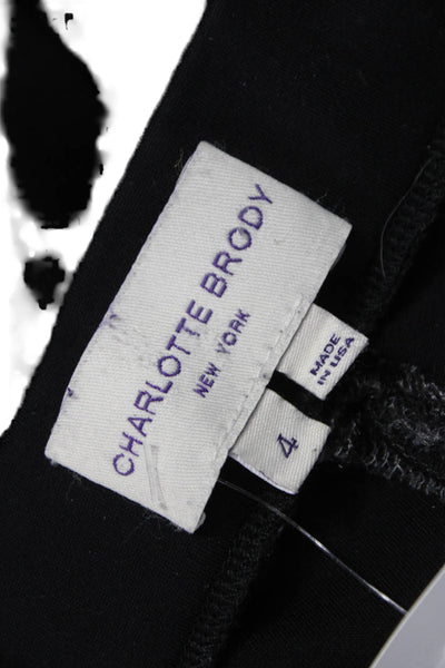 Charlotte Brody Womens Leggings Black Polyester Blend 26 Inseam Size 4
