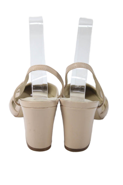 Marc Fisher Women's Round Toe Leather Colorblock Slingback Sandals Size 8