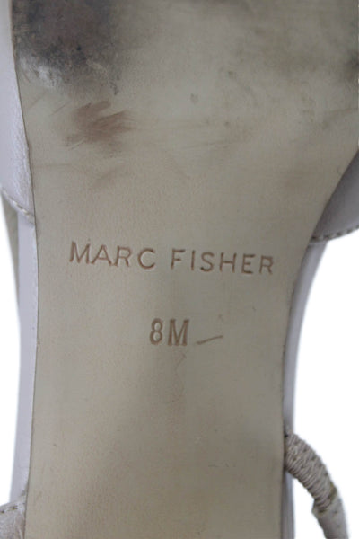 Marc Fisher Women's Round Toe Leather Colorblock Slingback Sandals Size 8