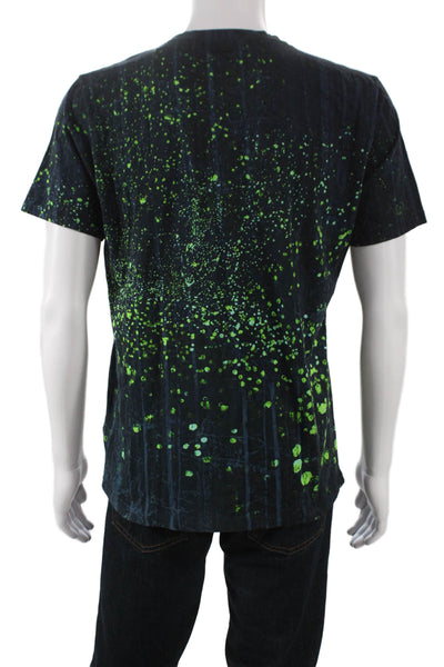 Hugo Hugo Boss Mens Black Graphic Cotton Blend Crew Neck T-Shirt Size L
