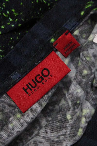 Hugo Hugo Boss Mens Black Graphic Cotton Blend Crew Neck T-Shirt Size L
