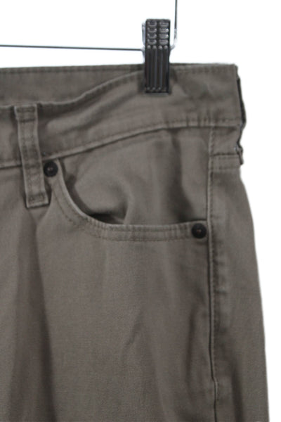 Levis Mens Tapered Jeans Beige Button Cotton Inseam 28 Size 30