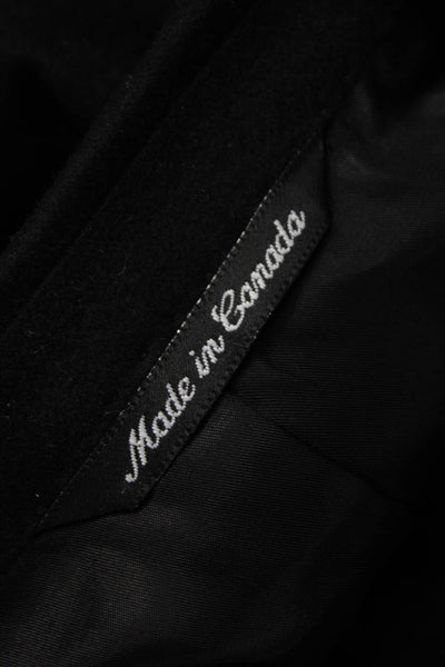 Saks Fifth Avenue Men Black Cashmere Blazer Button Size 44