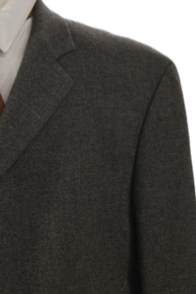 John Varvatos Mens Gray Wool Cashmere Blazer Button Size 56