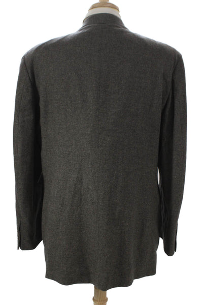 John Varvatos Mens Gray Wool Cashmere Blazer Button Size 56