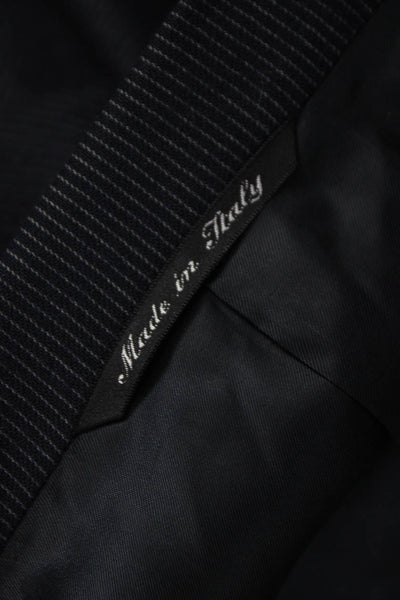 Canali Mens Blue Striped Wool Cashmere Blazer Size 56