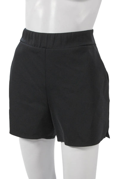 Shan Womens Black Polyamide Pull On Shorts Size 8