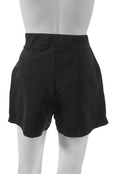Shan Womens Black Polyamide Pull On Shorts Size 8