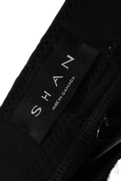 Shan Womens Black Polyamide Pull On Shorts Size 8