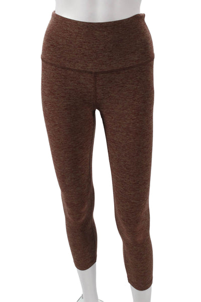 Beyond Yoga Women Brown Capri Leggings Nylon Flecked Size S