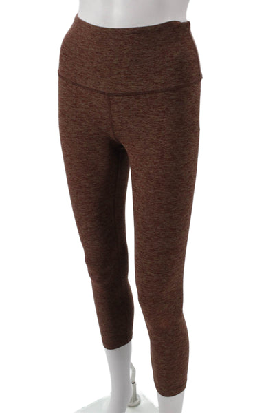 Beyond Yoga Women Brown Capri Leggings Nylon Flecked Size S