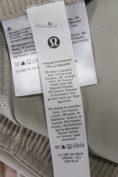 Lululemon Women Beige Straight Pencil Skirt Knee Length Size 6