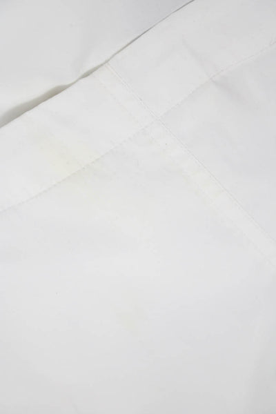 Athleta Womens Casual Pullover V Neck Zip Long Sleeve White Size L