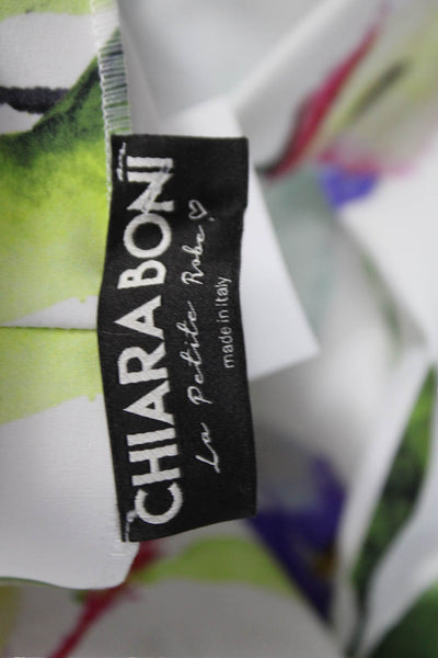 Chiara Boni La Petite Robe Womens Dress Pants White Floral Polyamide Size 52