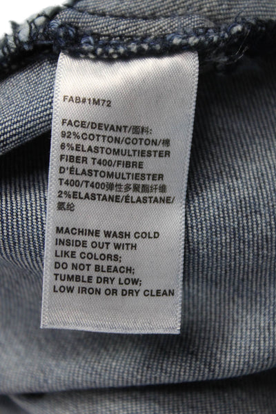 Lafayette 148 New York Womens Straight Blue Cotton Jeans Mid Rise Size 34