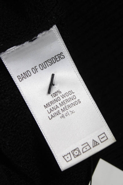 Band Of Outsiders Womens Pullover Merino Wool Floral Black Size 2