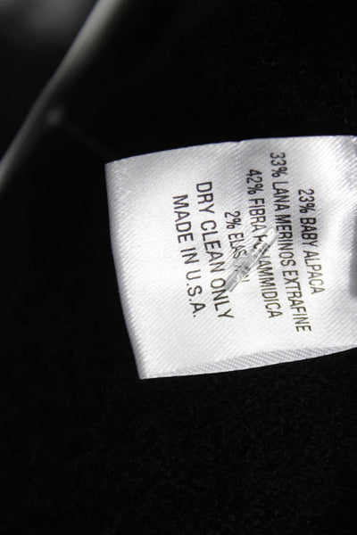 Sergio Hudson Women Sweater Dress Black Turtleneck Longsleeve Alpaca Size M