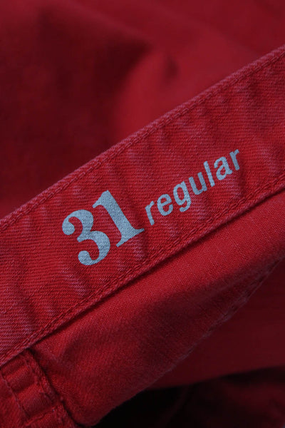J Crew Women Skinny Red Cotton Jeans Size 31