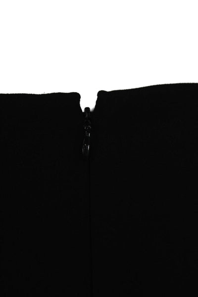 Calvin Klein Women Sheath Dress Black Square Neck Long Sleeve Size S