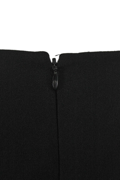 Calvin Klein Womens Sheath Dress Black Boat Neck Long Sleeve Short Size 2
