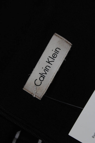 Calvin Klein Women Sheath Dress Gray Boat Neck 3/4 Sleeve Mid Calf Size 2