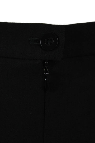 Escada Margaretha Ley Womens Skirt Suit Black Wool Zip Long Sleeve Size 36