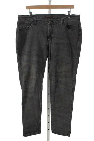 James Jeans Womens Straight Jeans Gray Cotton Mid Rise Inseam 29 Size 14