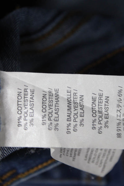 J Crew Womens Skinny Blue Jeans Cotton Blend Size 32