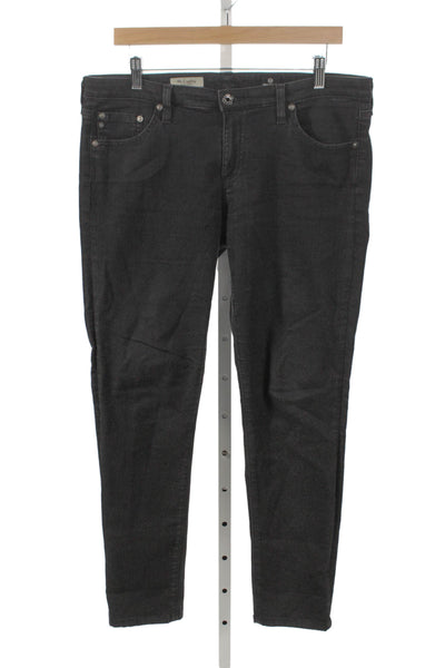 AG Adriano Goldschmied Mens Skinny Jeans Black High Rise Size 32