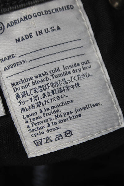 AG Adriano Goldschmied Mens Skinny Jeans Black High Rise Size 32