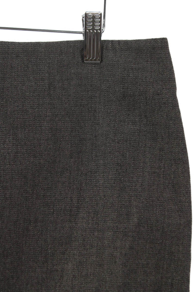 Elie Tahari Women Gray Cotton Straight Pencil Skirt Short Zip Size 14
