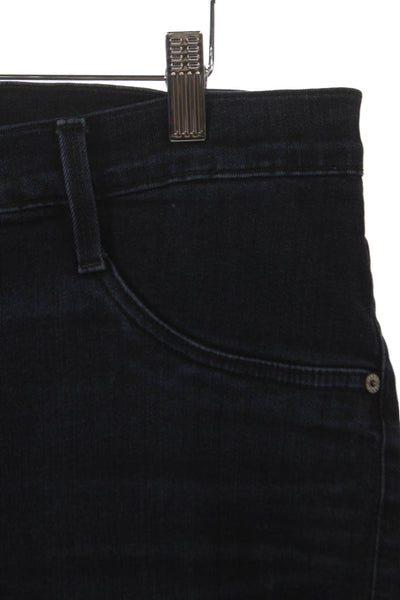 James Jeans Women Blue Straight High Rise Jeans Button Fly 26 Inseam Size 14
