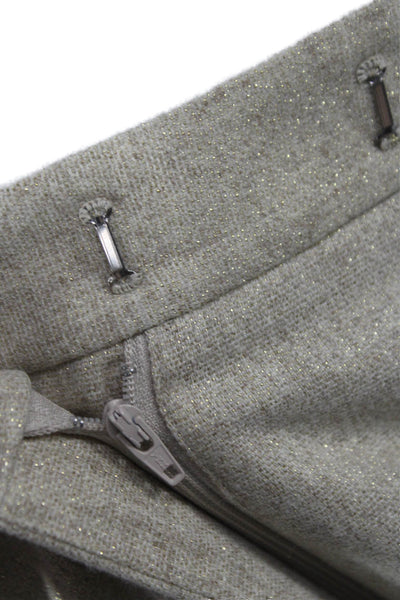 DKNY Women Dress Pants Beige Wool Blend Zip Inseam 29 Size 14
