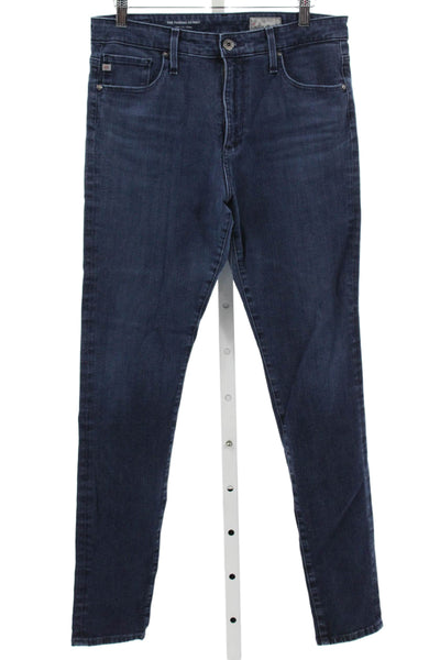 AG Womens Skinny Jeans Mid-Rise Blue Cotton Blend Button Inseam 29 Size 30