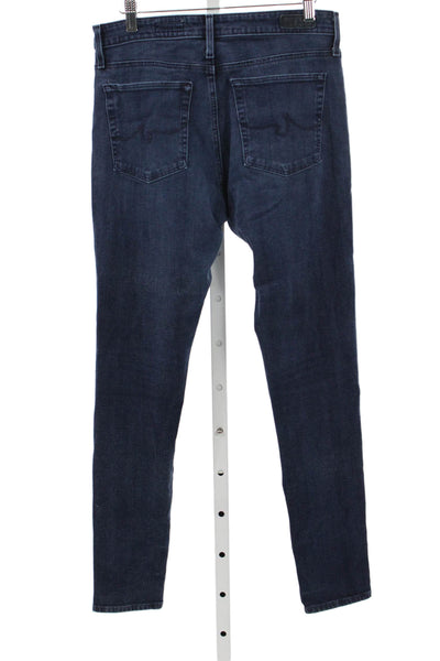 AG Womens Skinny Jeans Mid-Rise Blue Cotton Blend Button Inseam 29 Size 30