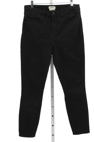 L'Agence Womens Black Skinny Jeans Cotton Blend Size 31